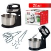 Mixer cu Bol Inox ZILAN ZLN-8198, Capacitate bol mare 4.3Litri, Putere 350W, Functie Turbo, 5 viteze