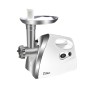 Masina de tocat carne ZILAN ZLN-7598,Alb 1200W, Tava si panou inox, Accesorii umplut carnati, Functie revers, 1.6kg/min,