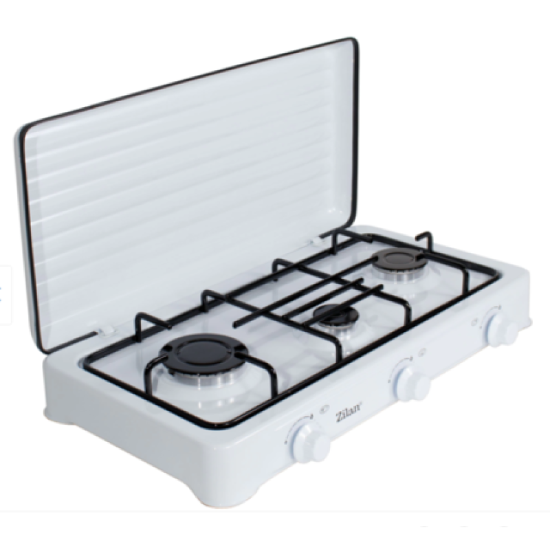 Aragaz cu 3 ochiuri ZILAN ZLN-0032,culoare alb utilizare numai GPL butelie,