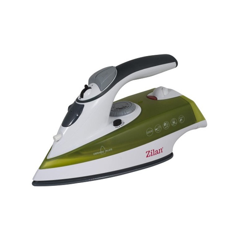 Fier de calcat talpa ceramica ZILAN ZLN-8082,Verde  Putere 2200W, calcare cu aburi si uscata, functie autocuratare,Verde