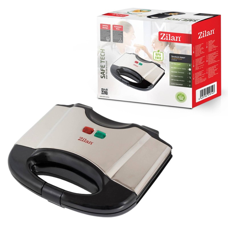 Sandwich-maker Zilan ZLN-8143, model grill, 750 W