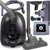 Aspirator cu sac ZILAN ZLN-8471,Negru Capacitate sac textil 2.0 l, Putere 1200W, Cordon electric retractabil 5 m
