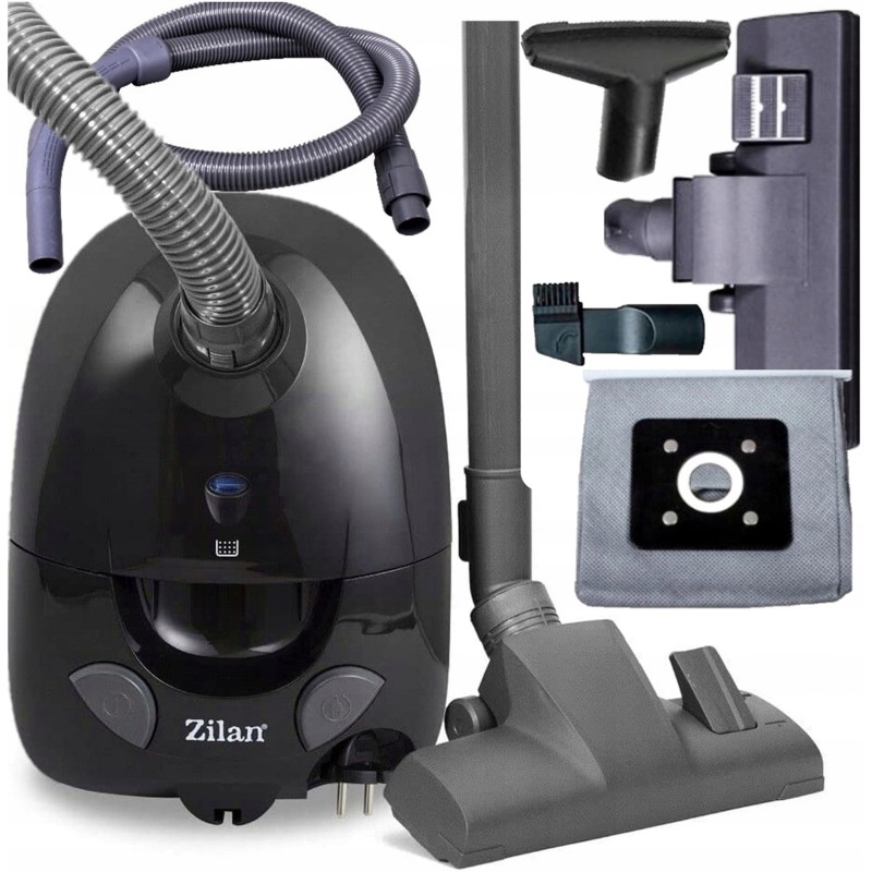 Aspirator cu sac ZILAN ZLN-8471,Negru Capacitate sac textil 2.0 l, Putere 1200W, Cordon electric retractabil 5 m