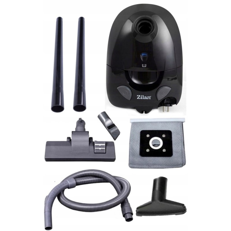 Aspirator cu sac ZILAN ZLN-8471,Negru Capacitate sac textil 2.0 l, Putere 1200W, Cordon electric retractabil 5 m