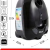 Aspirator cu sac ZILAN ZLN-8471,Negru Capacitate sac textil 2.0 l, Putere 1200W, Cordon electric retractabil 5 m