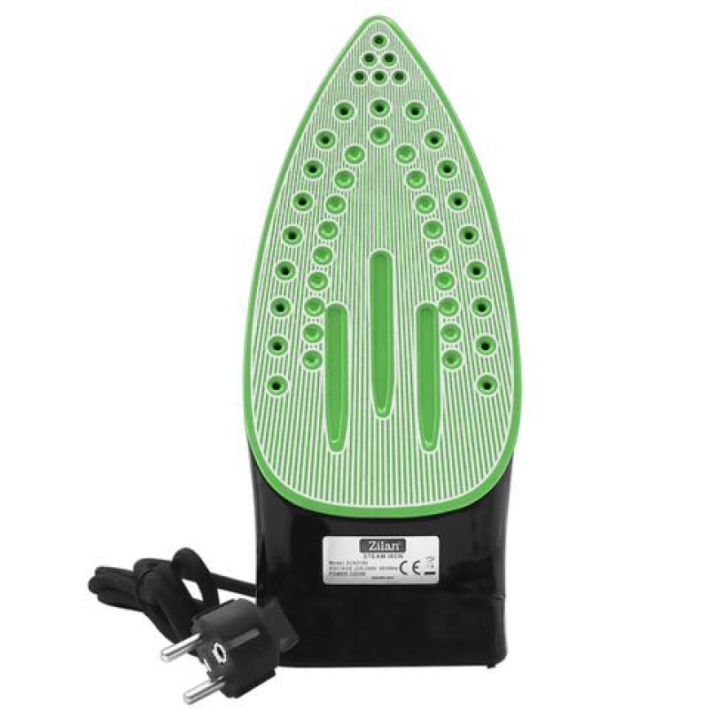 Fier de calcat talpa ceramica ZILAN ZLN-2189, Verde, Putere 2200W, calcare cu aburi si uscata, functie autocuratare