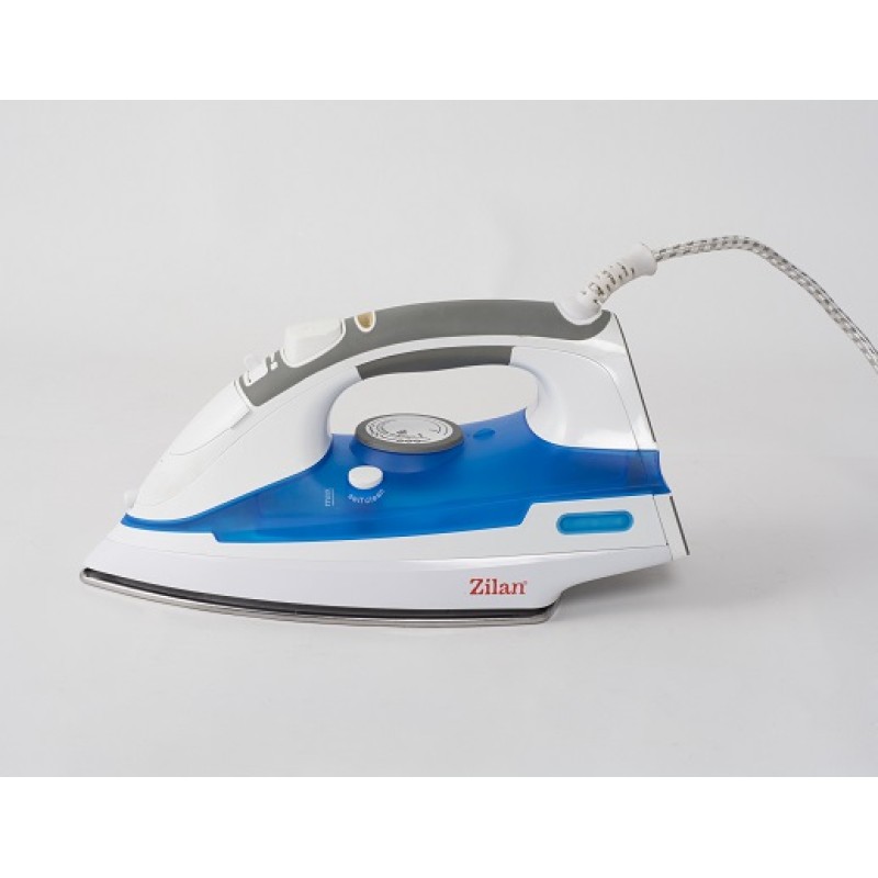 Fier de calcat cu aburi, talpa inox ZILAN ZLN-8434, 2200W, Sistem pulverizare spray, Functie anticalcar, Functie autocuratare
