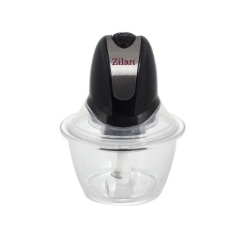 Tocator legume-fructe ZILAN ZLN-8167,Negru putere 300W, vas din sticla 1L, cutit inox, 2 trepte de viteza,