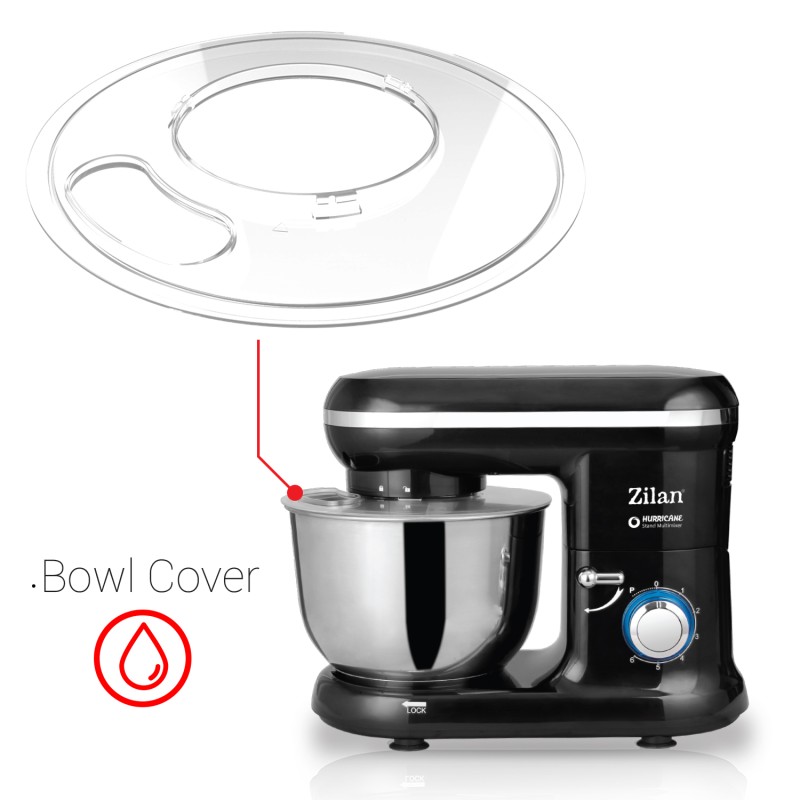 Multi-mixer Hurricane Zilan ZLN-3185,negru 6 trepte + puls, 4.5L., 1000W,