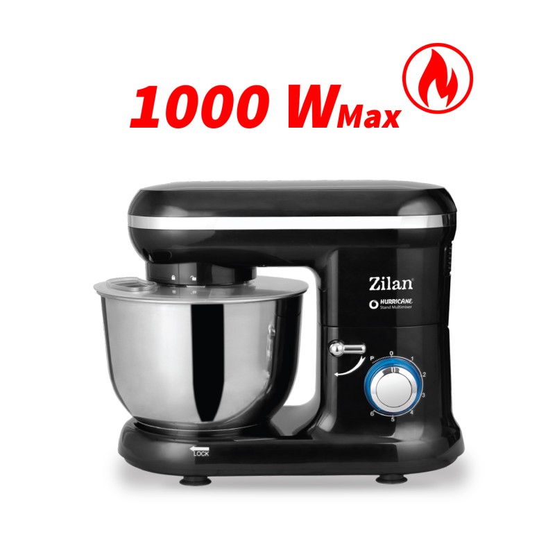 Multi-mixer Hurricane Zilan ZLN-3185,negru 6 trepte + puls, 4.5L., 1000W,