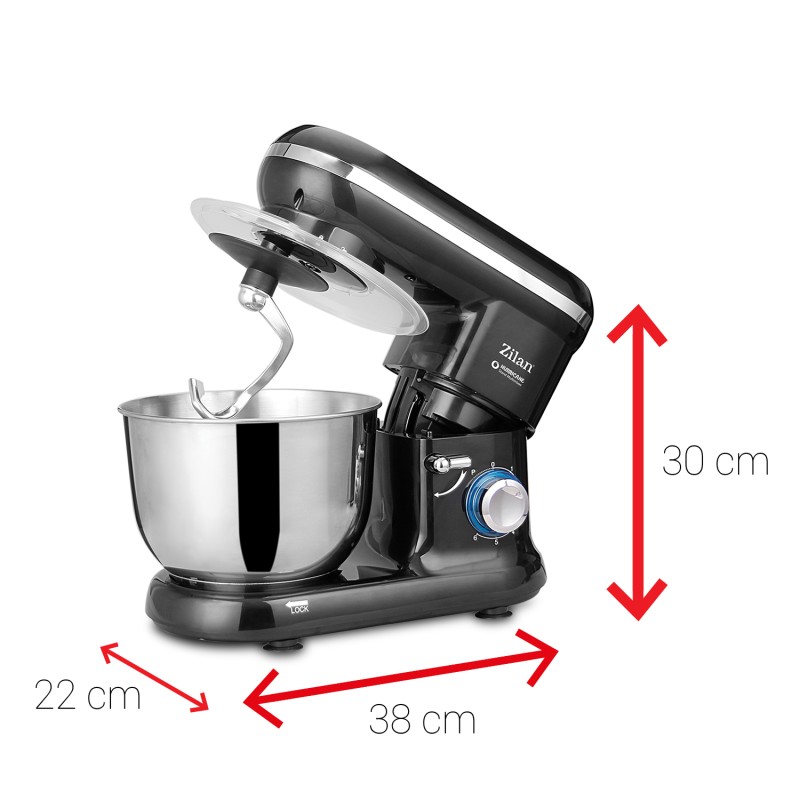 Multi-mixer Hurricane Zilan ZLN-3185,negru 6 trepte + puls, 4.5L., 1000W,