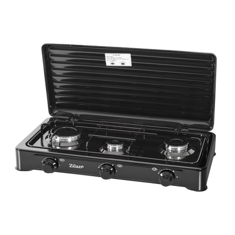 Aragaz cu 3 ochiuri ZILAN ZLN-0032,culoare negru utilizare numai GPL butelie,