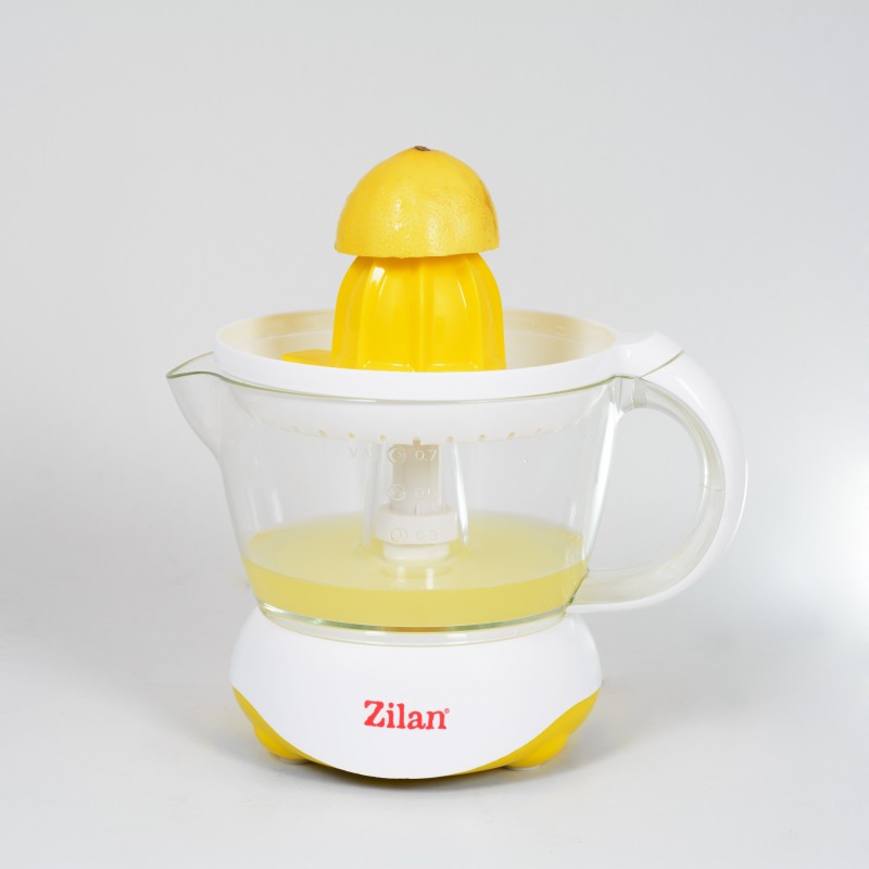 Storcator citrice ZILAN ZLN-7825,Alb/Galben Capacitate 0.7L, Cana gradata, Functie reverse, Putere 25W.