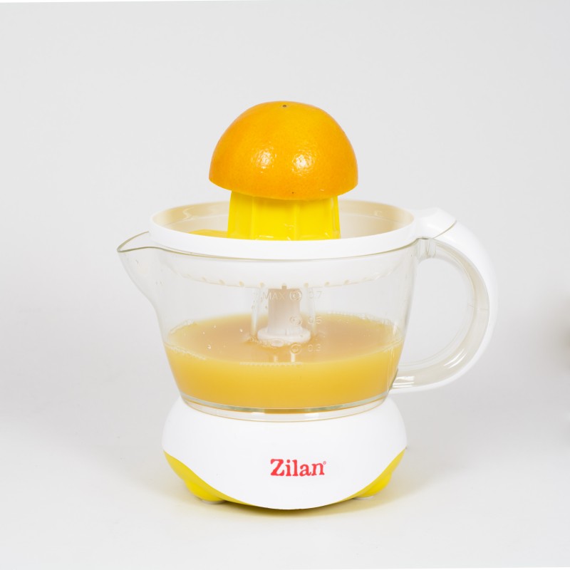 Storcator citrice ZILAN ZLN-7825,Alb/Galben Capacitate 0.7L, Cana gradata, Functie reverse, Putere 25W.