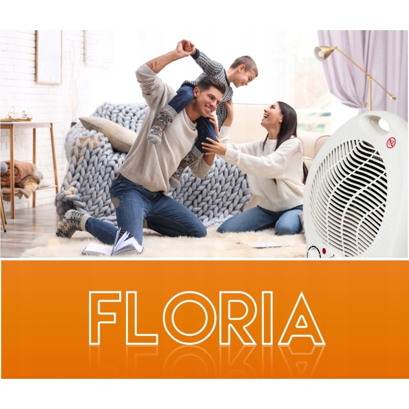 Aeroterma Floria ZLN-6171, Alb Putere 2000W, 2 nivele de incalzire+rece, Protectie supraincalzire, Termostat reglabil,
