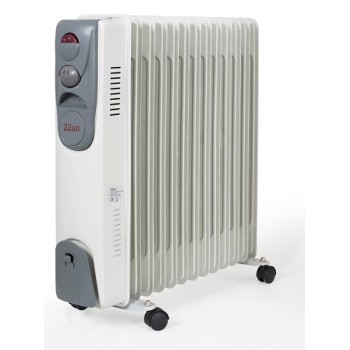 Calorifer electric ZILAN ZLN-2135, 13 elementi, Putere 2500 W, 3 trepte de putere, Termostat de siguranta, Termostat reglabil