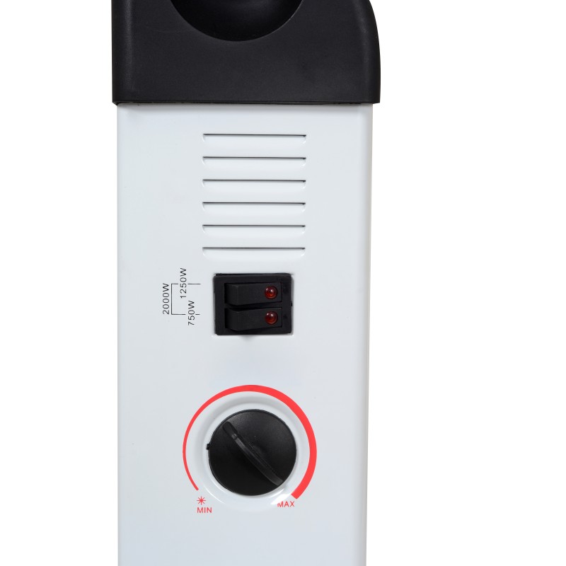 Convector electric de podea FLORIA ZLN-6843, Alb 2000W, 3 trepte de putere, Termostat reglabil,