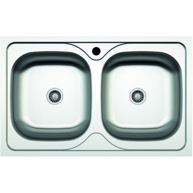 Chiuveta ZLN2982 cu doua cuve pentru blat Z-INOX  Inox anticalcar, 50x80 cm
