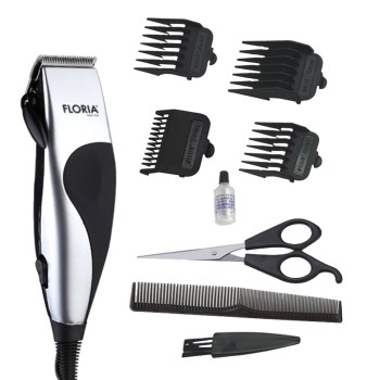 Aparat de tuns parul FLORIA ZLN-0443, Argintiu/Negru 10W, 4 Accesorii,