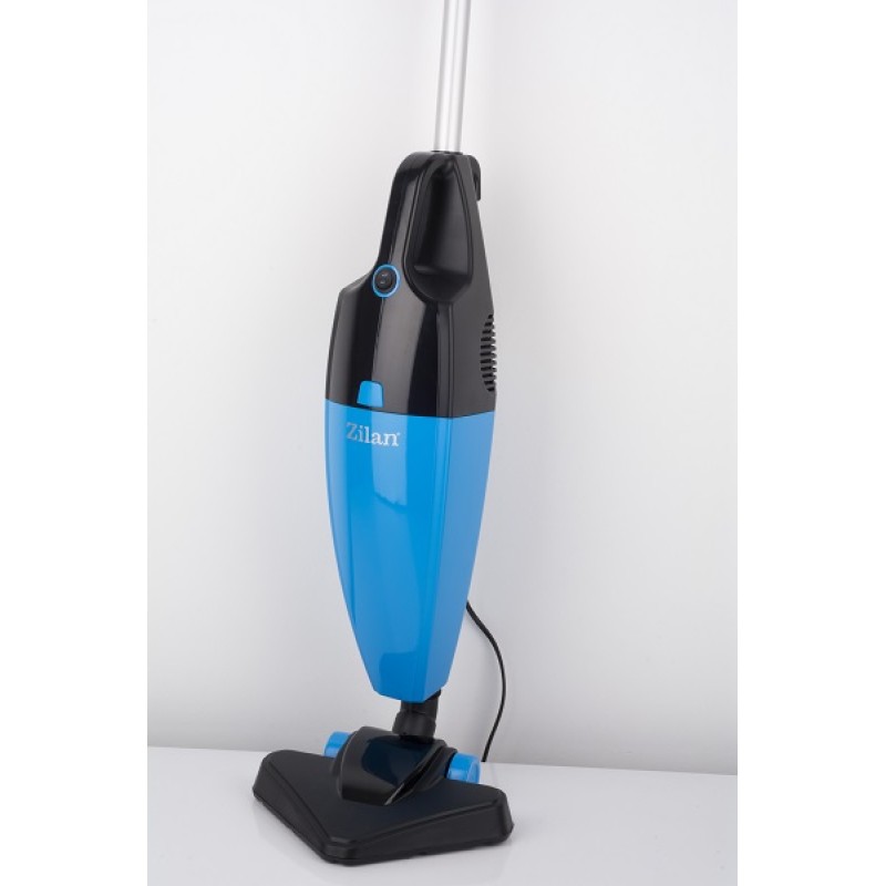 Aspirator vertical ZILAN ZLN-1235, Albastru/Negru Putere 800W, Fara sac, Recipient praf 2L,