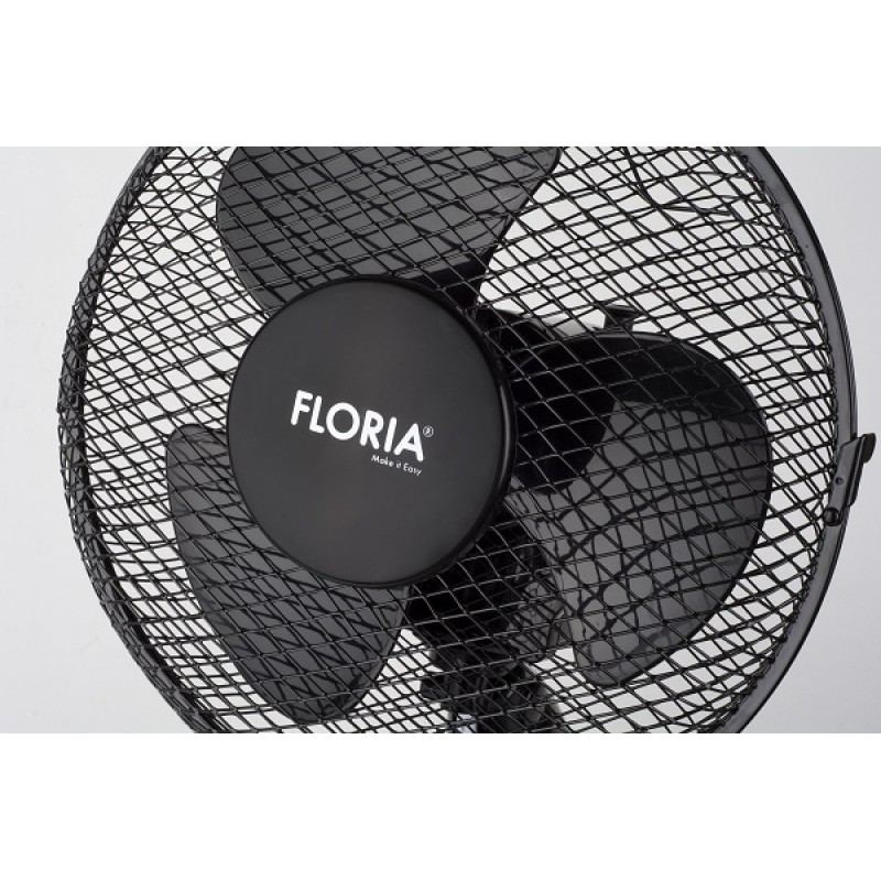 Ventilator de birou Floria ZLN-1211, Diametru 26 cm, Putere 25 W, 2 trepte de viteza, Functie oscilare