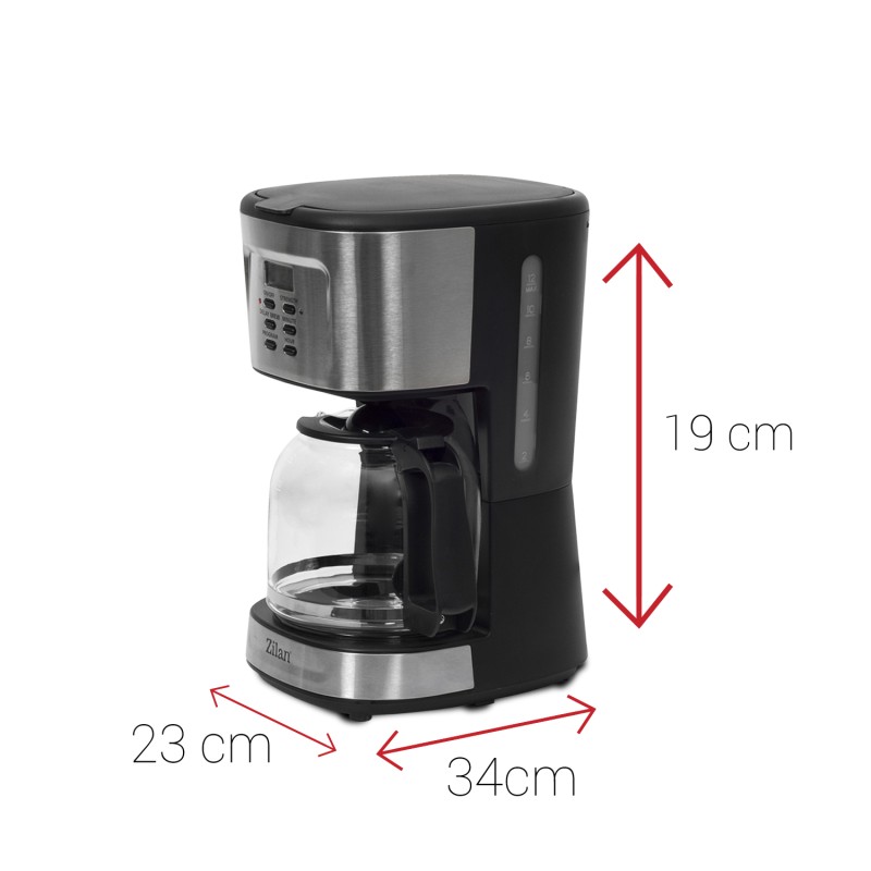 Filtru cafea digital Zilan ZLN-1440, 900 W, 1.5 l, programare si amanare