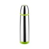 Termos inox 1L Floria ZLN-1839, Buton de inchidere ermetica antiscurgere,Inox/Verde