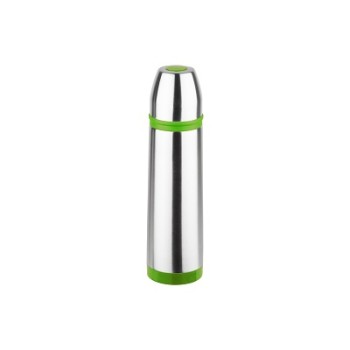 Termos inox 0.5L Floria ZLN-1792, Buton de inchidere ermetica antiscurgere,Verde/Inox