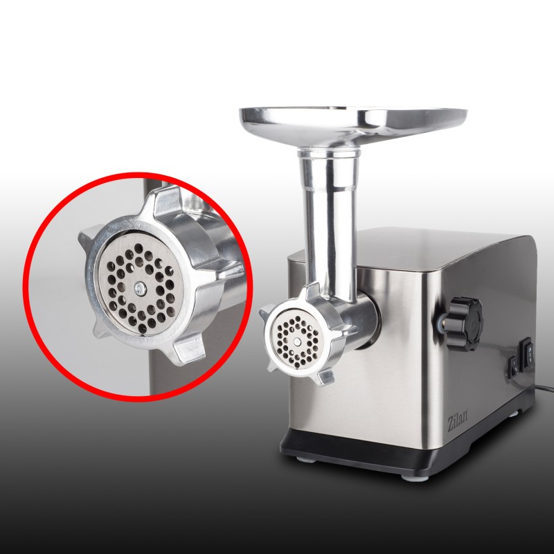 Masina tocat carne Zilan ZLN-2409, 1800 W, functie revers, tava aluminiu, accesorii carnati