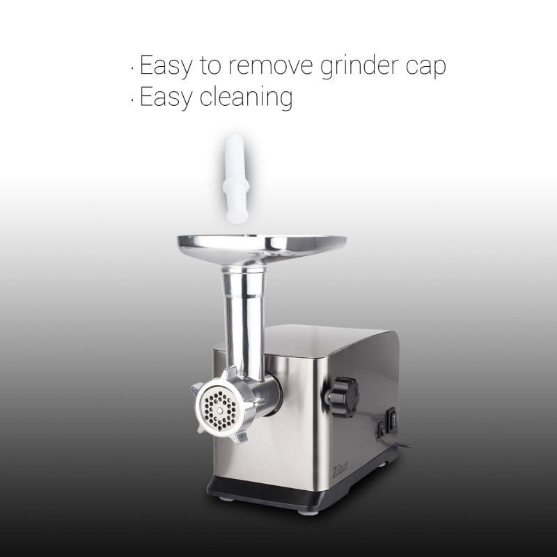 Masina tocat carne Zilan ZLN-2409, 1800 W, functie revers, tava aluminiu, accesorii carnati