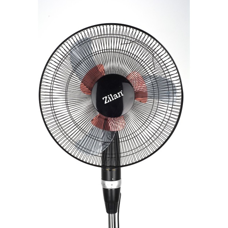 Ventilator cu picior Zilan ZLN-2331, Diametru 40cm , Putere 60 W, Palete duble, Unghi inclinare reglabil, 3 trepte de viteza