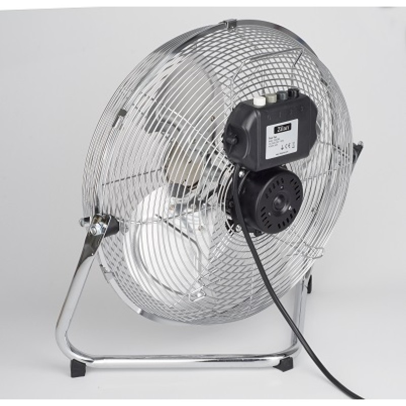 Ventilator inox cu suport Zilan ZLN-2348, Putere 50 W, Diametru 36 cm, 3 trepte ventilare, Unghi de inclinare reglabil