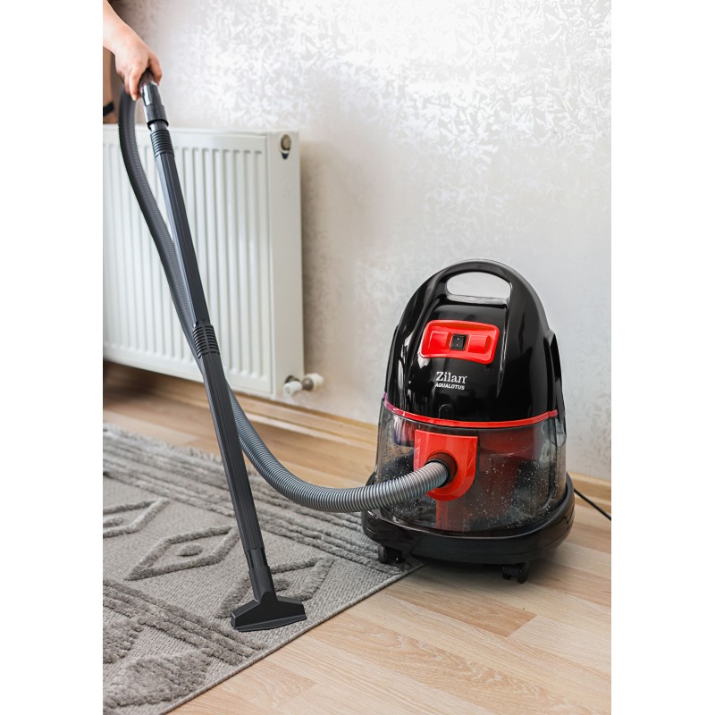 Aspirator ZILAN ZLN-8945 Rosu cu filtrare prin apa si uscata,2000W