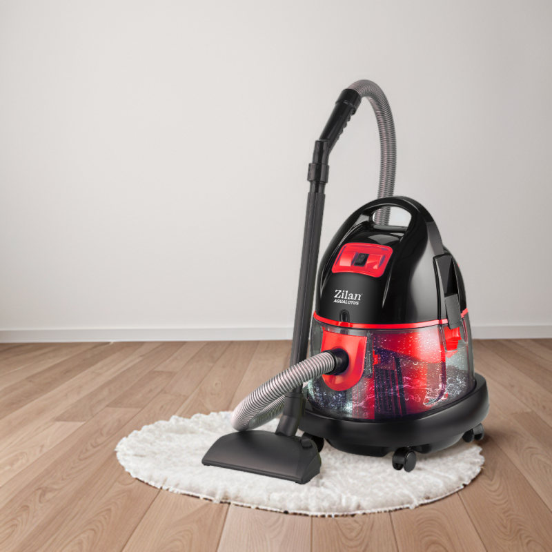 Aspirator ZILAN ZLN-8945 Rosu cu filtrare prin apa si uscata,2000W