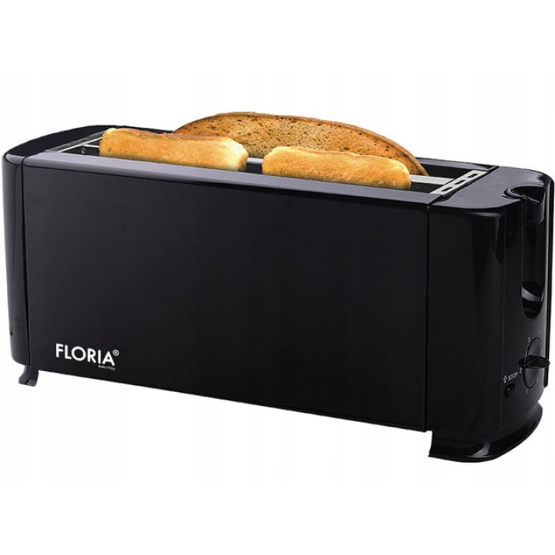 Prajitor paine dublu FLORIA ZLN-2706, Negru Putere 1300W, 2 fante, 4 felii,