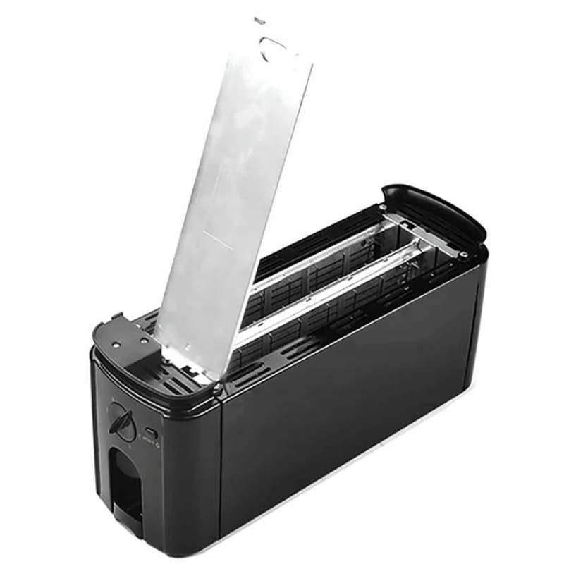 Prajitor paine dublu FLORIA ZLN-2706, Negru Putere 1300W, 2 fante, 4 felii,