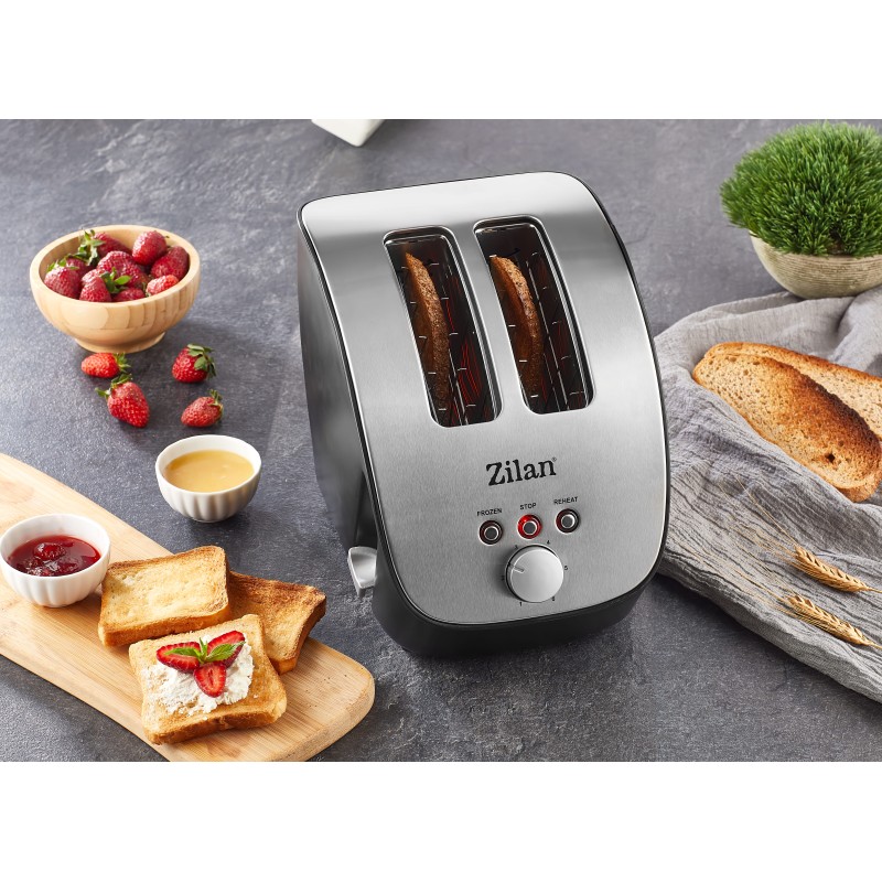 Prajitor de Paine ZILAN ZLN-2690,negru/inox 1000W, 6 nivele de rumenire
