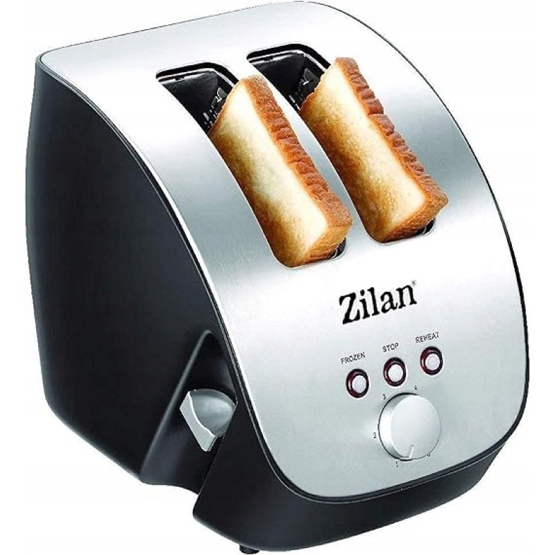 Prajitor de Paine ZILAN ZLN-2690,negru/inox 1000W, 6 nivele de rumenire