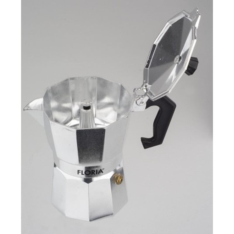 Cafetiera Espresso Floria ZLN-2485, 3 cesti, 150 ml, Ø8 cm, aluminiu, Argintiu