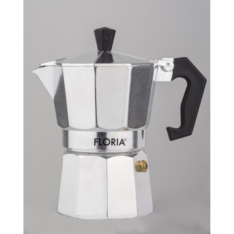 Cafetiera Espresso Floria ZLN-2492, 6 cesti, 300 ml, Ø9 cm, aluminiu, Argintiu