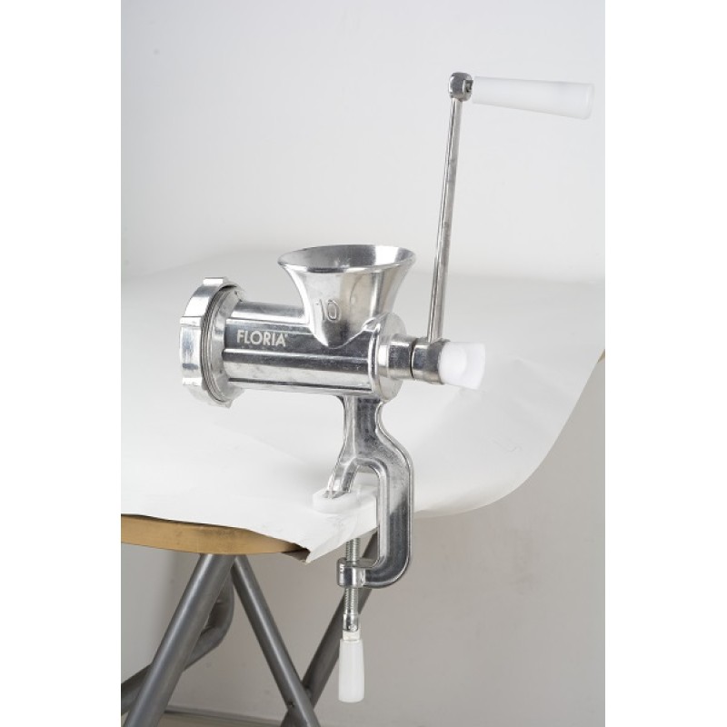 Masina de tocat carne manuala Floria ZLN-2553, aluminiu