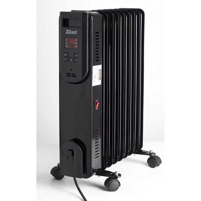 Calorifer electric ulei, Zilan ZLN-3031, 9 elementi, telecomanda, ecran LED, 2000W