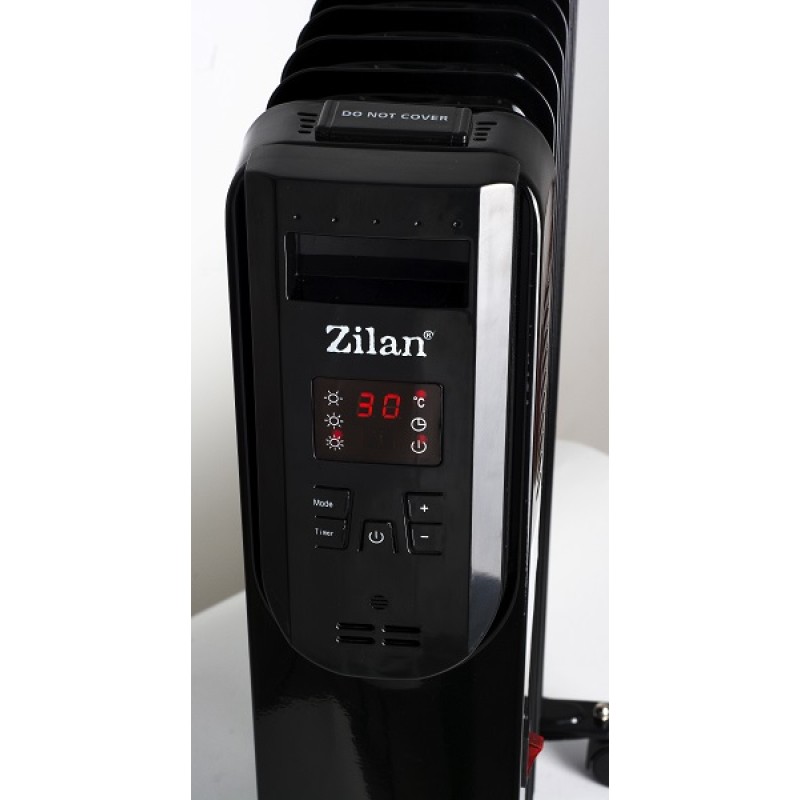 Calorifer electric ulei, Zilan ZLN-3031, 9 elementi, telecomanda, ecran LED, 2000W