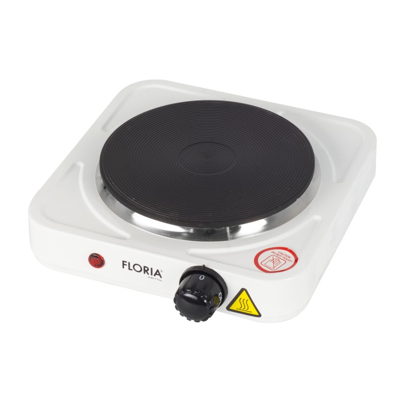 Plita electrica Floria Alb ZLN-2829, 25 x 25 x 5 cm, 1 ochi, Putere 1500W