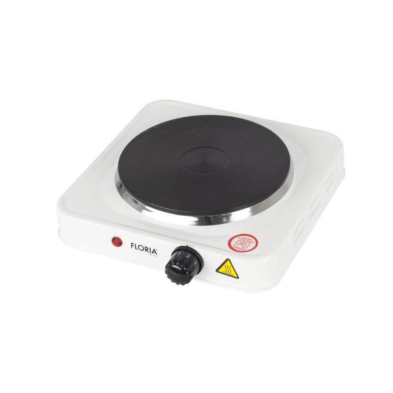 Plita electrica Floria Alb ZLN-2829, 25 x 25 x 5 cm, 1 ochi, Putere 1500W