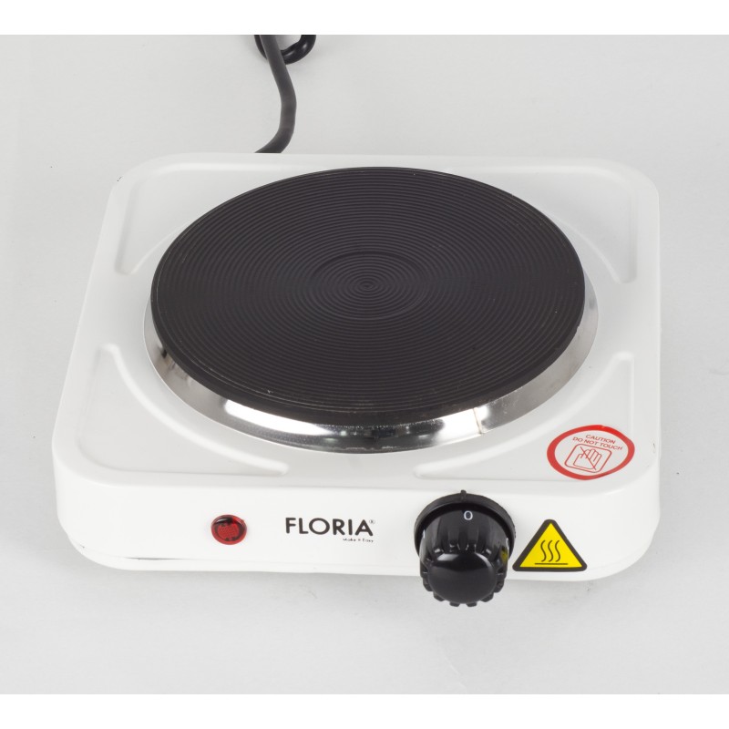 Plita electrica Floria Alb ZLN-2829, 25 x 25 x 5 cm, 1 ochi, Putere 1500W