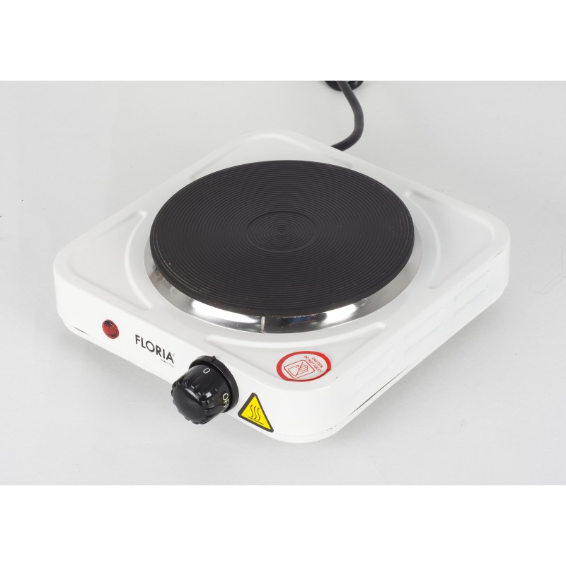 Plita electrica Floria Alb ZLN-2829, 25 x 25 x 5 cm, 1 ochi, Putere 1500W