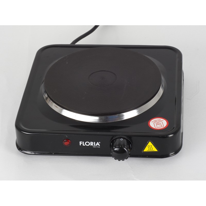 Plita electrica Floria ZLN-2806, 22 x 21 x 5 cm, Negru 1 ochi, Putere 1000W,