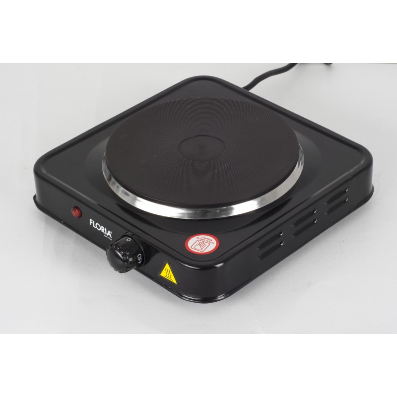 Plita electrica Floria ZLN-2806, 22 x 21 x 5 cm, Negru 1 ochi, Putere 1000W,