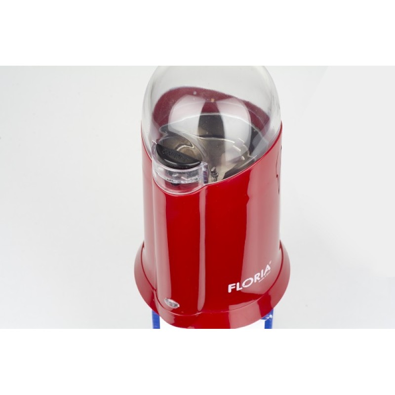 Rasnita Electrica Floria ZLN-3086  Rosu Putere 200W, Capacitate 60 gr, Cuva otel inoxidabil,